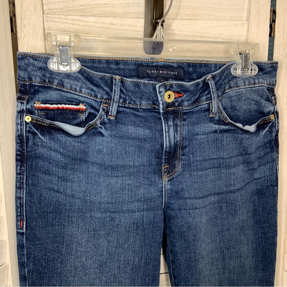 Tommy Hilfiger Dark Wash Mid Rise Straight Leg Casual Denim Jeans 2 - Picture 5 of 11